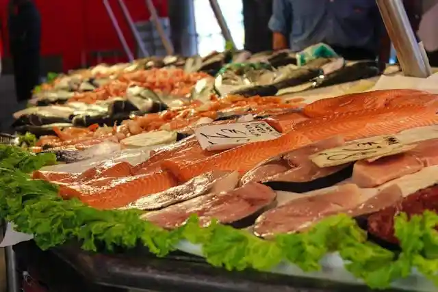 Fish meat in the market